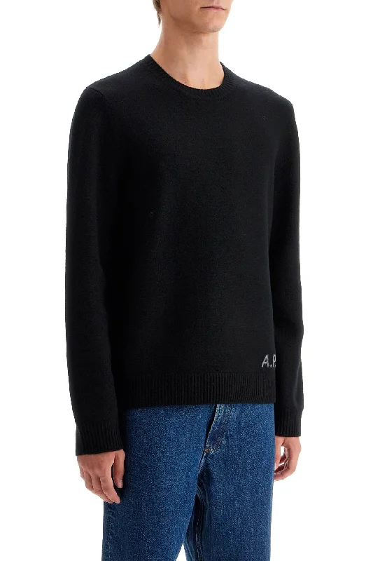 A.p.c. 'compact Wool Edward Pullover Sweater Cold Shoulder Design