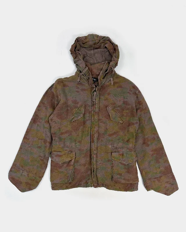 Isabel Marant Camo Linen Light Jacket 2000's Wool Fabric Cashmere Fabric Tweed Fabric