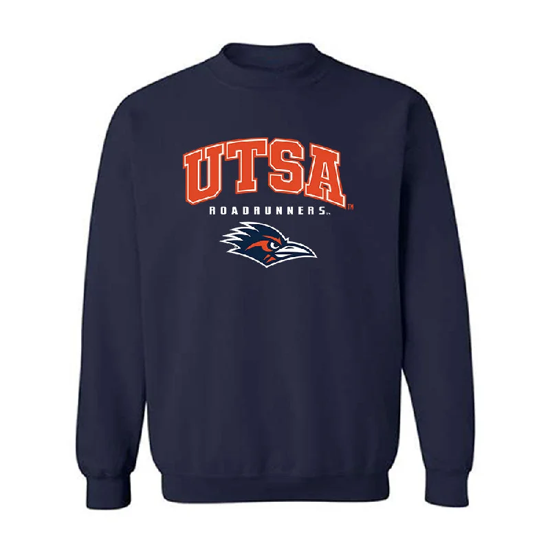 UTSA - NCAA Women's Track & Field : Leah Smith - Classic Shersey Crewneck Sweatshirt Hoodie with Hidden Zipper Minimalist Clean