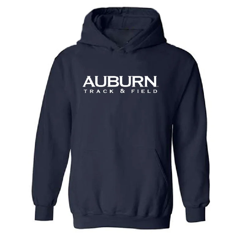 Auburn - NCAA Women's Track & Field : Sanaa Barnes - Generic Shersey Hooded Sweatshirt Hoodie with Zipper Placket Modern Functional