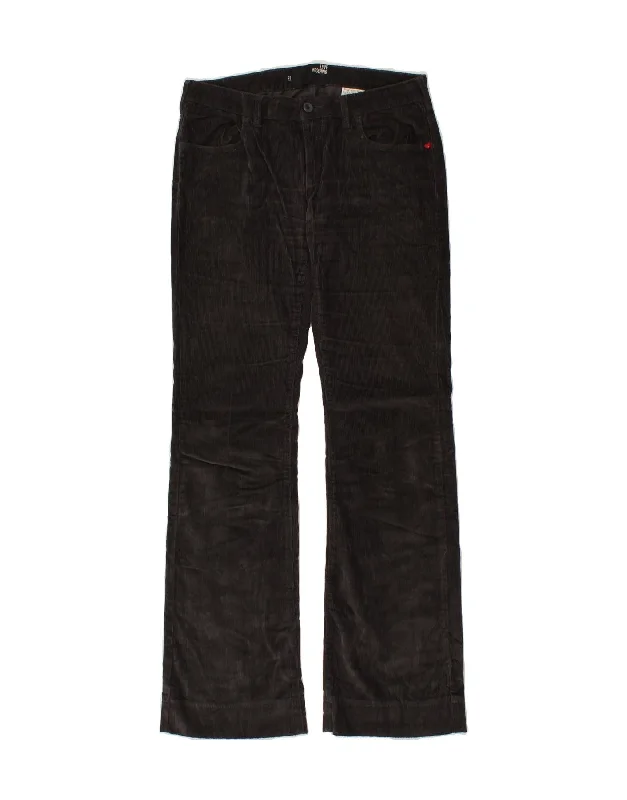 MOSCHINO Womens Bootcut Corduroy Trousers W31 L33 Grey Cotton Trousers Favorite Customer MOSCHINO Womens Bootcut Corduroy Trousers W31 L33 Grey Cotton Trousers Favorite Customer