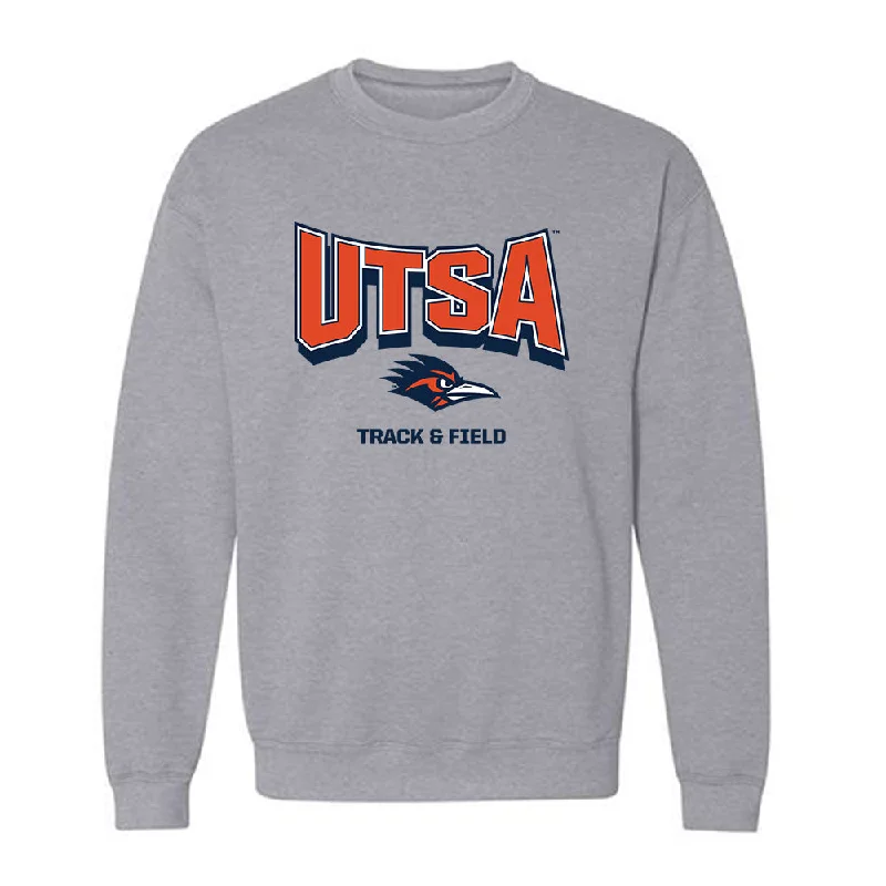 UTSA - NCAA Women's Track & Field : Kyla Hill - Classic Shersey Crewneck Sweatshirt Hoodie with Slit Hem Functional Movement