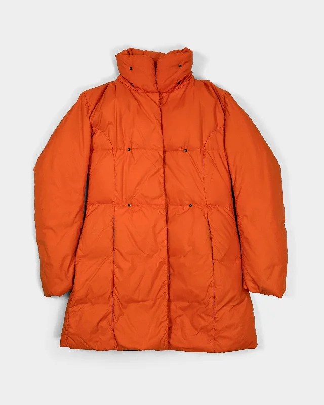Jean Paul Gaultier Orange Long Padded Jacket 1990's Plaid Jacket Tartan Jacket Houndstooth Jacket