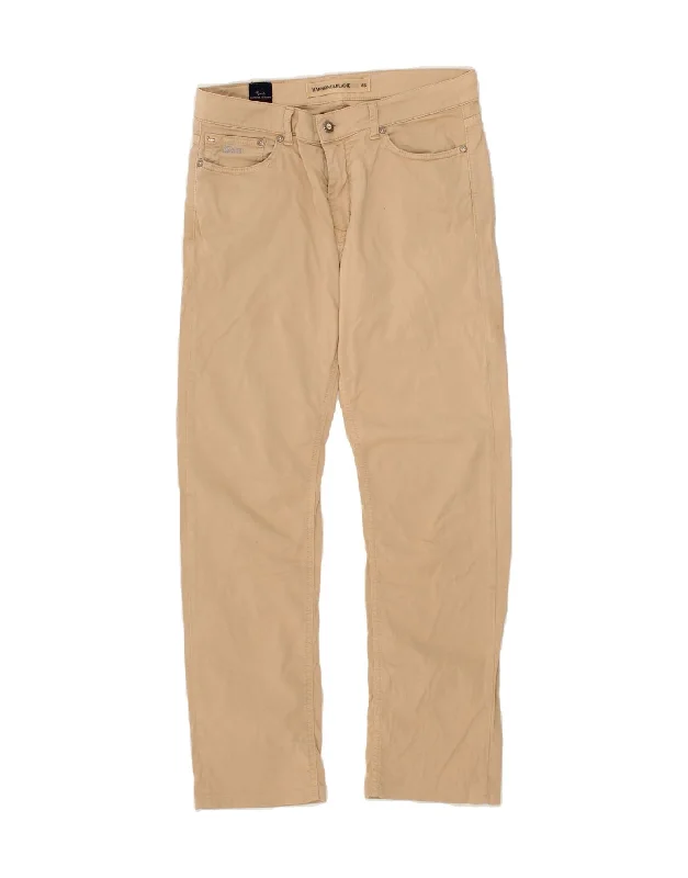 HARMONT & BLAINE Womens Straight Casual Trousers IT 46 Large W£2 L29 Beige High Waist Slim Fit Ankle Length HARMONT & BLAINE Womens Straight Casual Trousers IT 46 Large W£2 L29 Beige High Waist Slim Fit Ankle Length