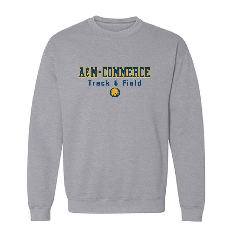 Texas A&M Commerce - NCAA Women's Track & Field : Kiara Brown - Classic Shersey Crewneck Sweatshirt Hoodie with Color Block Contrast Stylish