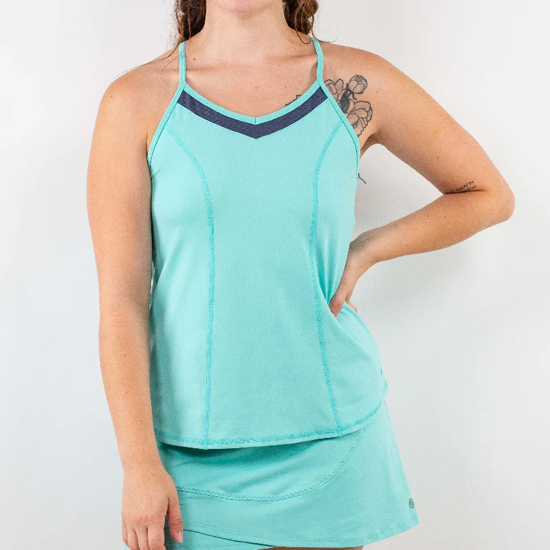 Volley Tank Aqua/Steel yoga tank top