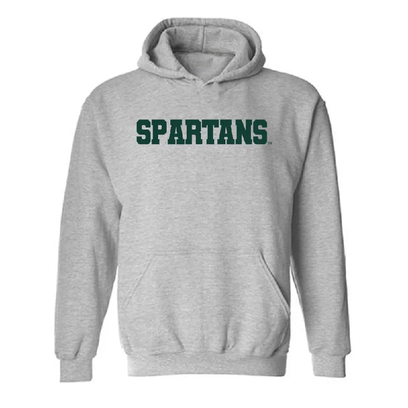 Michigan State - NCAA Women's Track & Field : Anyssa Hall - Generic Shersey Hooded Sweatshirt Hoodie with Ribbed Cuffs Snug Fit Comfort