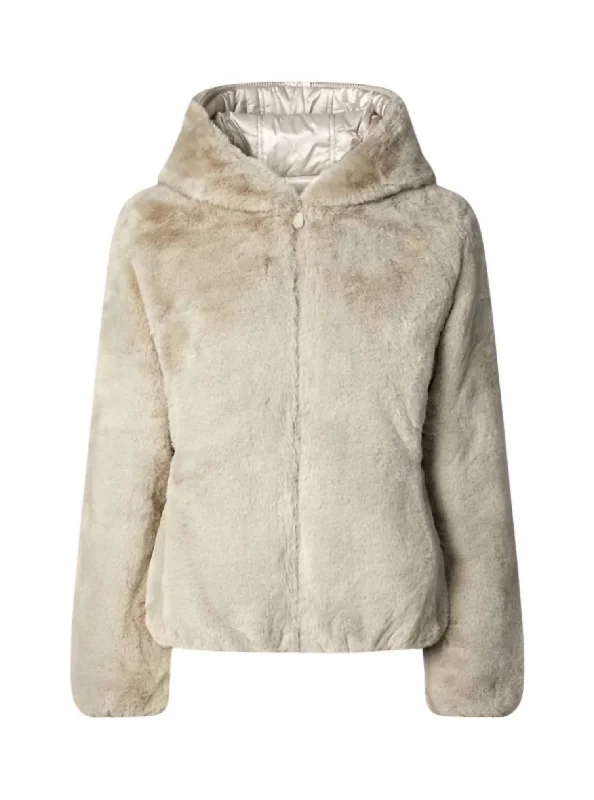 Women's Laila Jacket In Mud Grey Fleece Jacket Down Jacket Feather Jacket