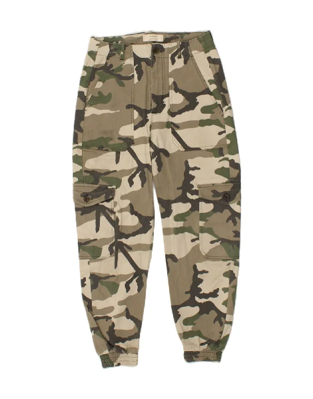 PULL & BEAR Womens Joggers Cargo Trousers W26 L25 Khaki Camouflage Trousers Sale Discount PULL & BEAR Womens Joggers Cargo Trousers W26 L25 Khaki Camouflage Trousers Sale Discount