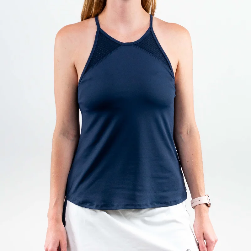 Elite Loop Tank Dark Navy sage tank top