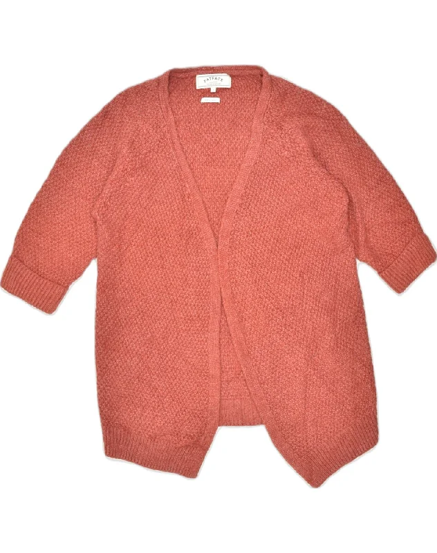 FAT FACE Womens Open Cardigan Sweater UK 10 Small Orange Viscose Lace Blend Ribbed Blend Corduroy Blend FAT FACE Womens Open Cardigan Sweater UK 10 Small Orange Viscose Lace Blend Ribbed Blend Corduroy Blend