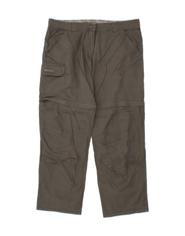 VINTAGE Womens Straight Cargo Trousers EU 46 XL W38 L30 Grey Cotton Trousers Capri Summer VINTAGE Womens Straight Cargo Trousers EU 46 XL W38 L30 Grey Cotton Trousers Capri Summer