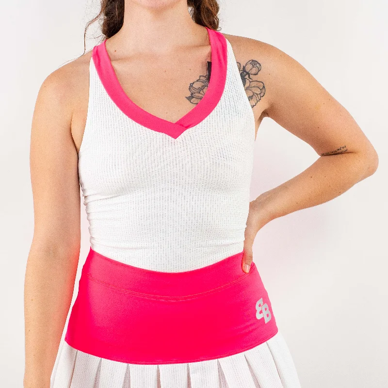 Nerea Tank White/Pink fitness tank top