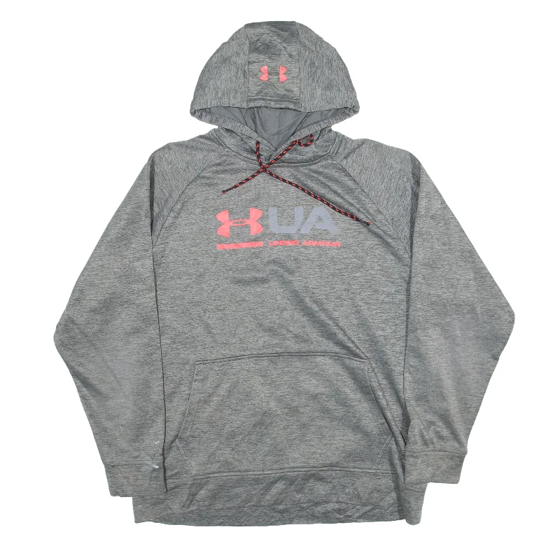 UNDER ARMOUR Hoodie Grey Pullover Womens M Soft Wool Sweater