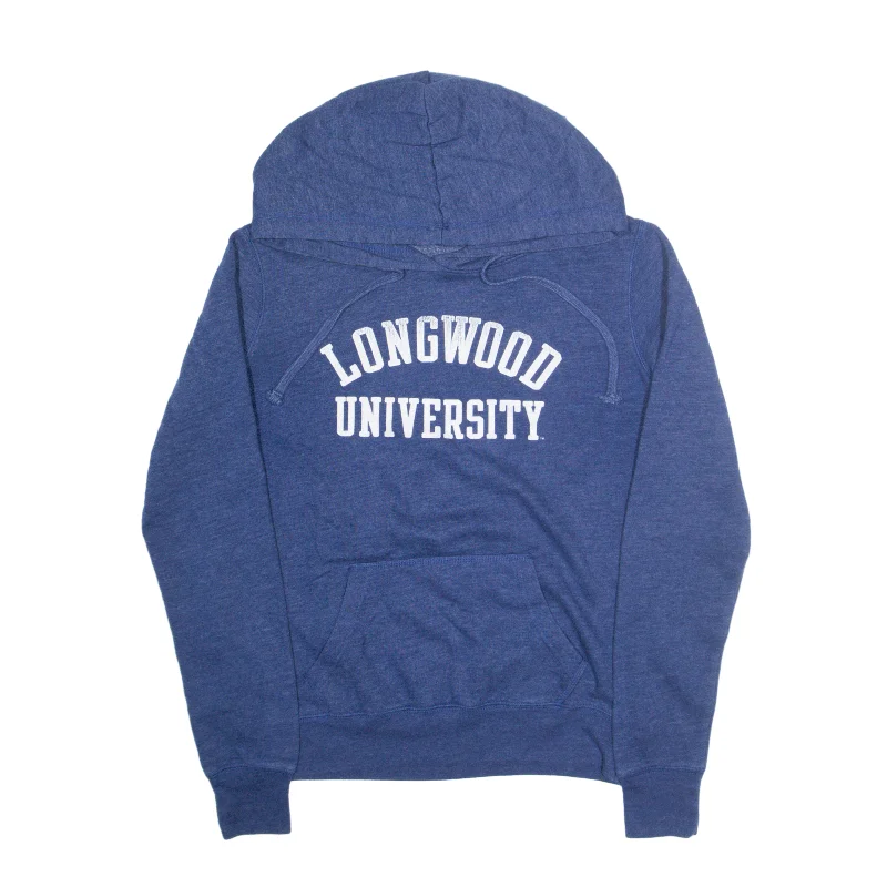 RED SHIRT Longwood University USA Hoodie Blue Pullover Womens L Elbow Length Sleeve