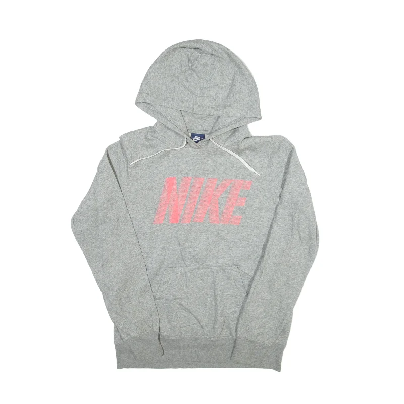 NIKE Hoodie Grey Pullover Womens L Notched Neck Pullover