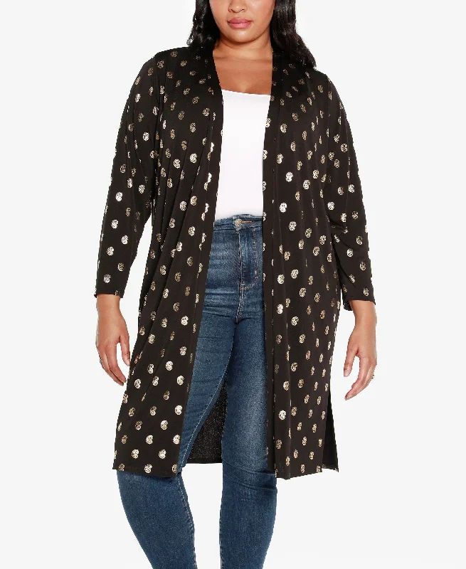 Belldini Black Label Plus Size Paisley Knit Cardigan Top Satin Blend Silk Blend Wool Blend Belldini Black Label Plus Size Paisley Knit Cardigan Top Satin Blend Silk Blend Wool Blend