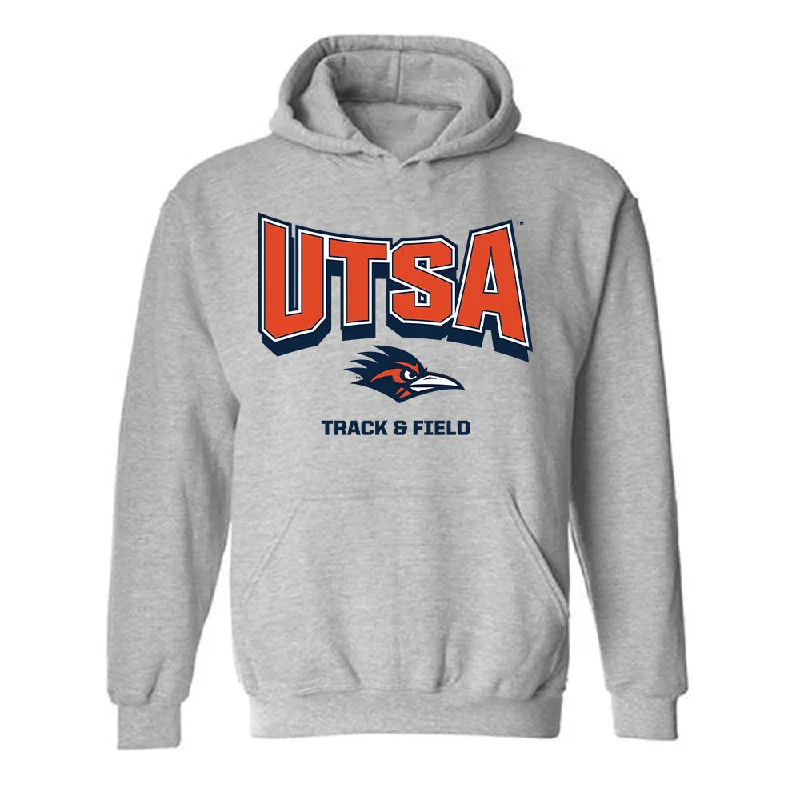 UTSA - NCAA Women's Track & Field : Nyaluet Diew - Classic Shersey Hooded Sweatshirt Hoodie with Velcro Closure Adjustable Secure