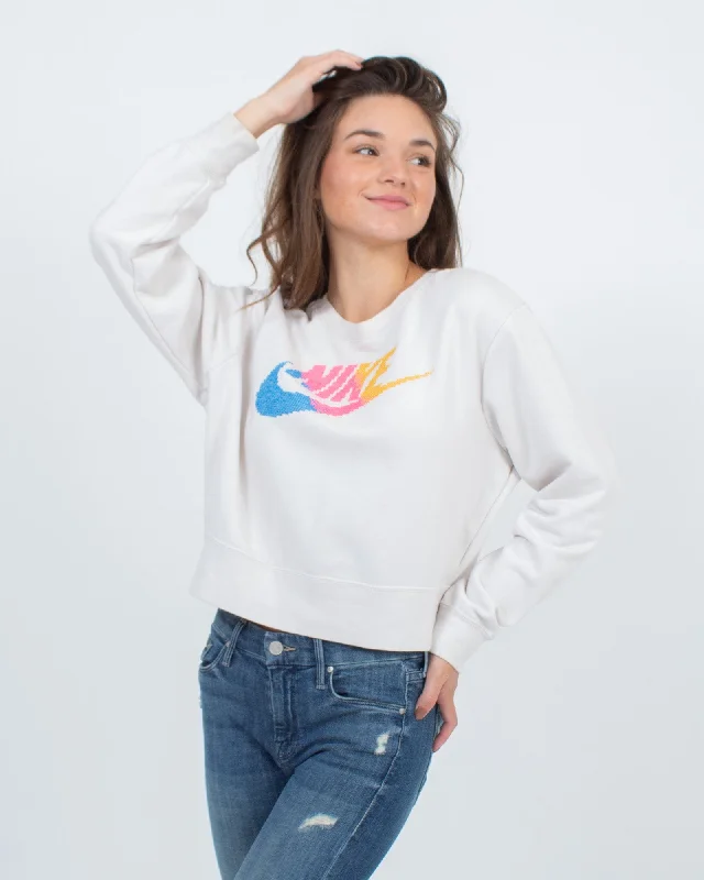 Logo Pullover Sweatshirt Halter Neck Top