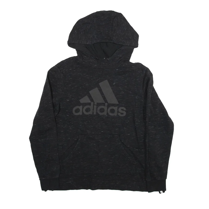 ADIDAS Hoodie Black Pullover Womens S Slouchy Comfort Pullover