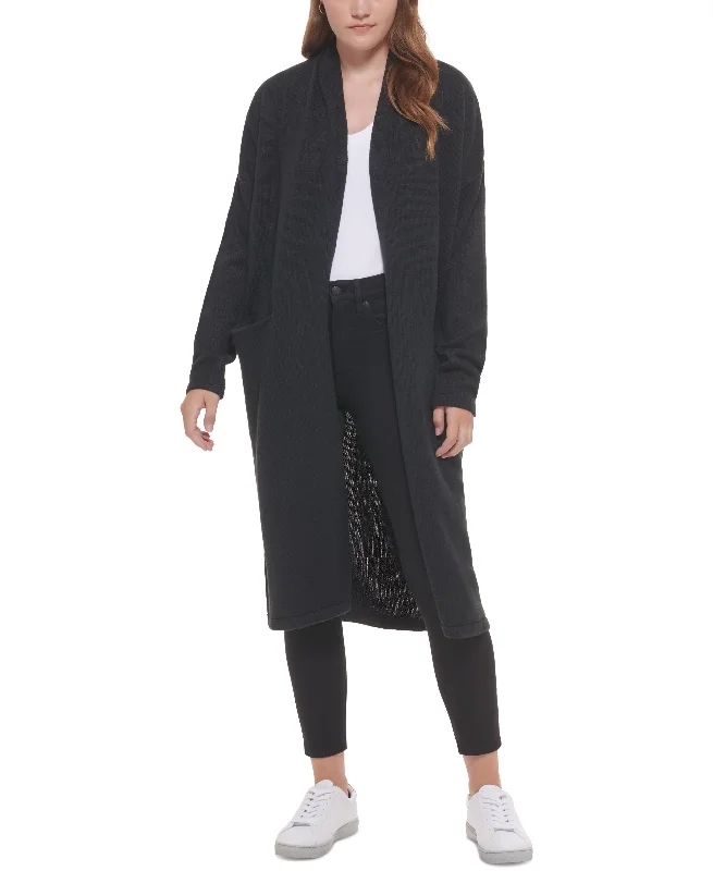 Calvin Klein Jeans Petite Open Front Duster Cardigan Fleece Fabric Down Fabric Feather Fabric Calvin Klein Jeans Petite Open Front Duster Cardigan Fleece Fabric Down Fabric Feather Fabric