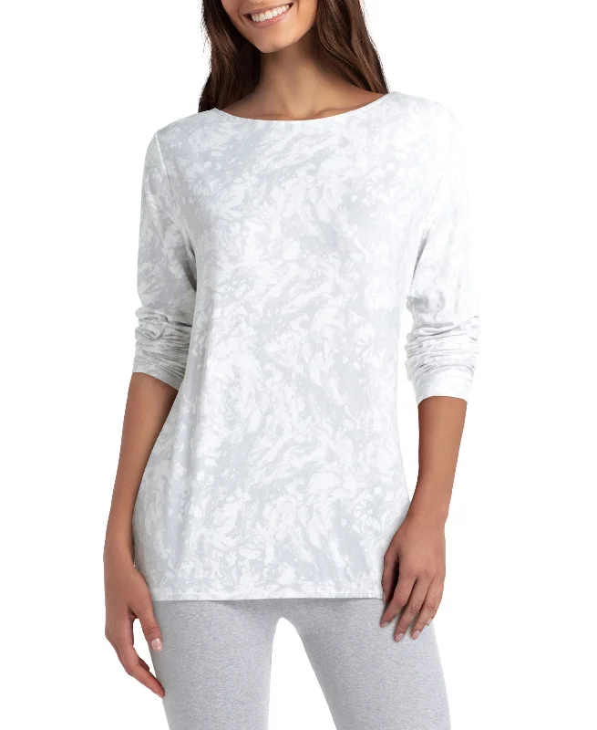Womens Crossover Back Pullover Top Open Neck Pullover