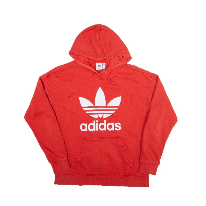 ADIDAS 2019 Hoodie Red Pullover Womens UK 10 Crew Neck Wool