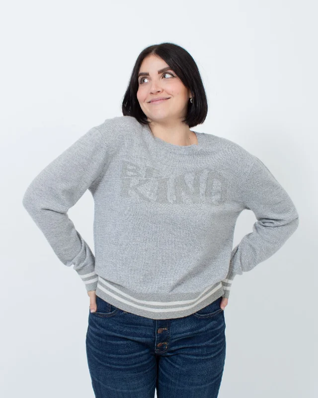 "Be Kind" Pullover Sweater Slit Sleeve Stylish