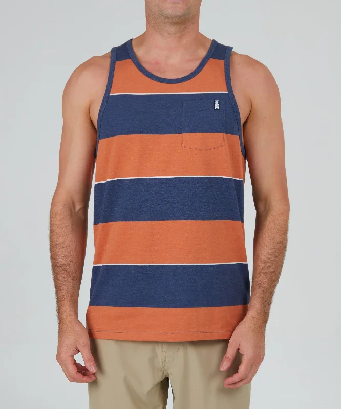 Cutlap Tank - Navy cutout tank top