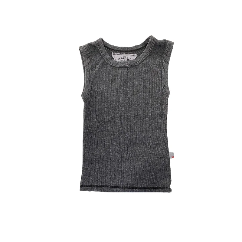 Ribbed Tank Top- Grey/Black lavender tank top