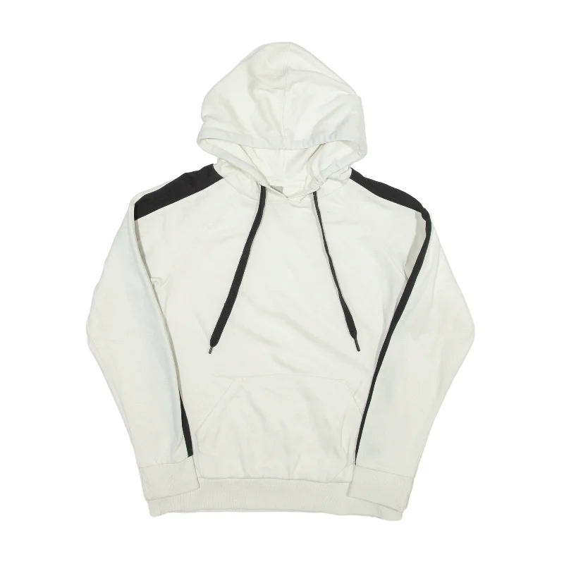 BENCH Hoodie White Pullover Womens M Textured Knit Design