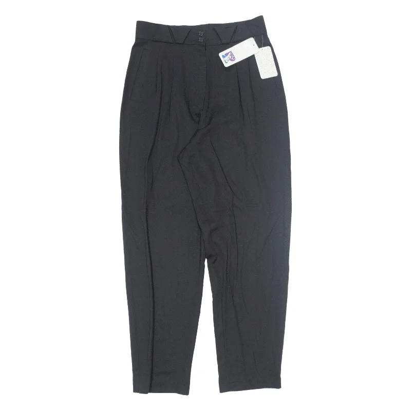 YESSICA Pleated Trousers Black Relaxed Straight Womens W30 L30 Trousers Evening Elegant YESSICA Pleated Trousers Black Relaxed Straight Womens W30 L30 Trousers Evening Elegant