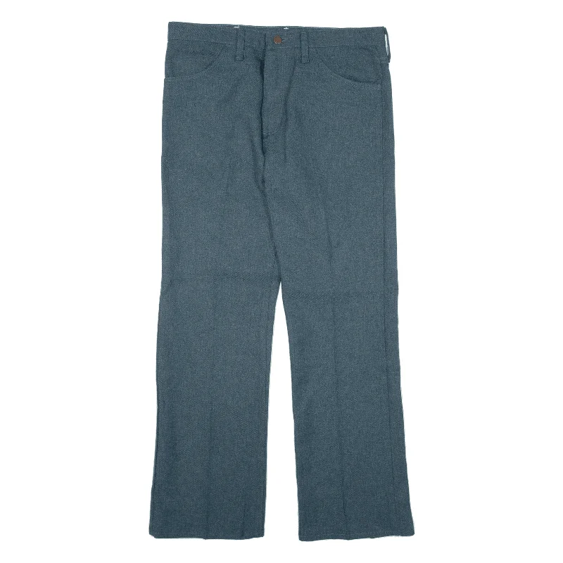 WRANGLER Pleated Trousers Blue Regular Straight Womens W34 L30 Trousers stylish elegant WRANGLER Pleated Trousers Blue Regular Straight Womens W34 L30 Trousers stylish elegant