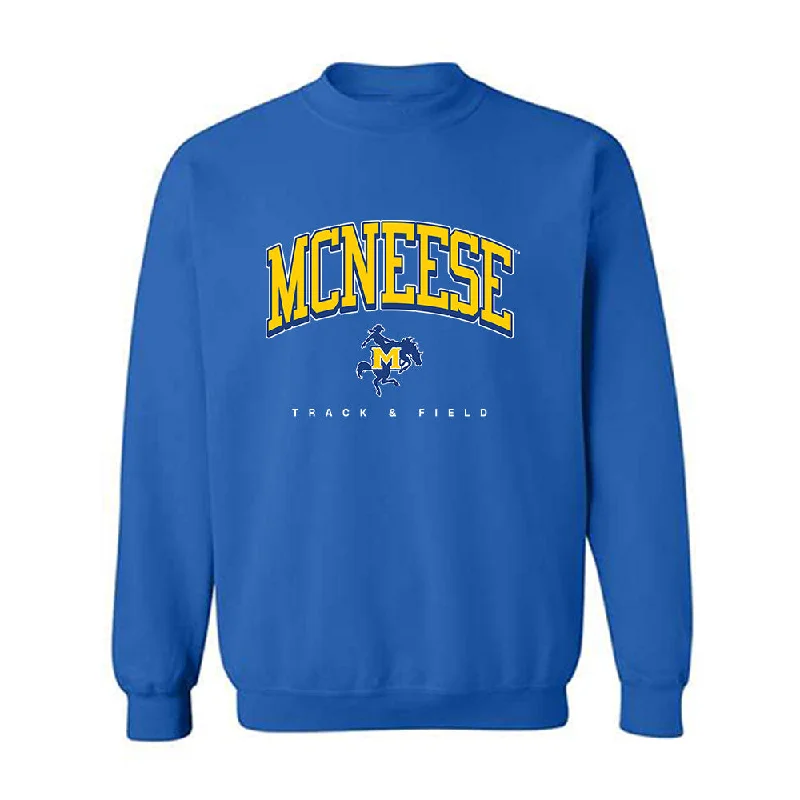 McNeese State - NCAA Women's Track & Field : Brianna Underwood - Classic Shersey Crewneck Sweatshirt Hoodie with Mesh Breathable Sporty