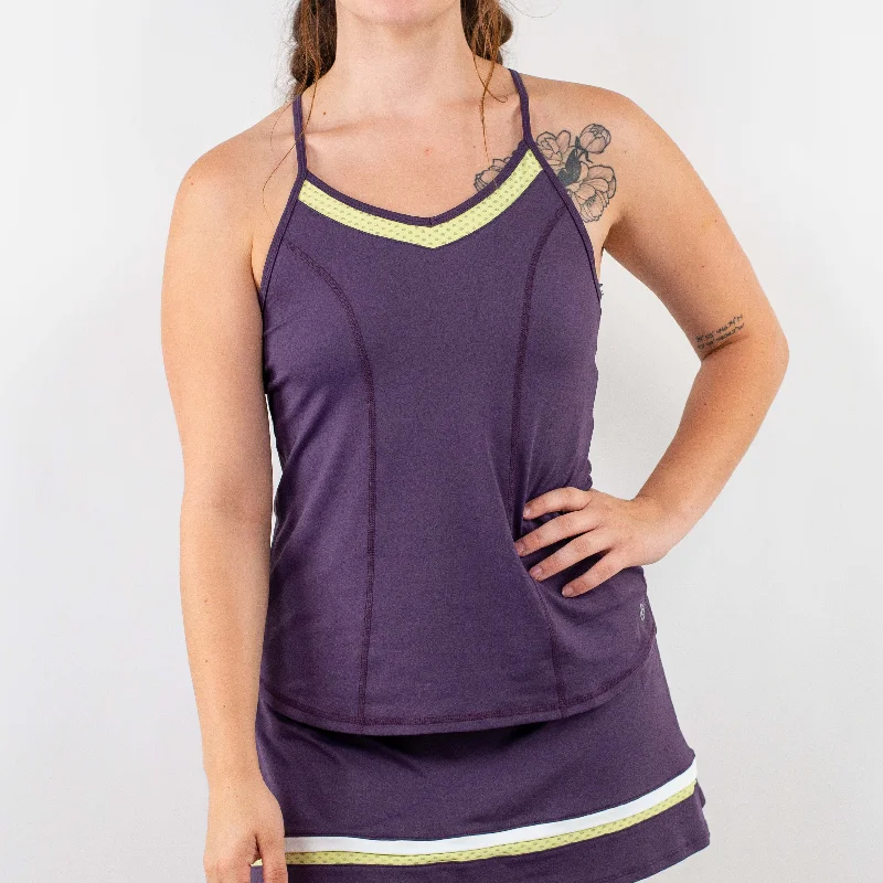 Volley Tank Wineberry/Celery soft pink tank