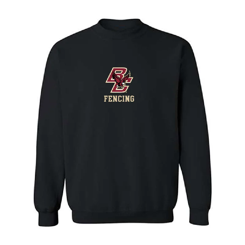 Boston College - NCAA Women's Fencing : Laura Fekete - Classic Shersey Crewneck Sweatshirt Hoodie with Frayed Bohemian Relaxed Boston College - NCAA Women's Fencing : Laura Fekete - Classic Shersey Crewneck Sweatshirt Hoodie with Frayed Bohemian Relaxed