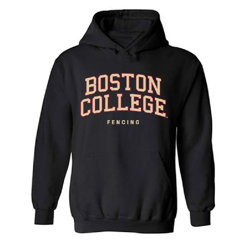 Boston College - NCAA Women's Fencing : Laura Fekete - Classic Shersey Hooded Sweatshirt Hoodie with Contrast Stitching Detailed Premium Boston College - NCAA Women's Fencing : Laura Fekete - Classic Shersey Hooded Sweatshirt Hoodie with Contrast Stitching Detailed Premium