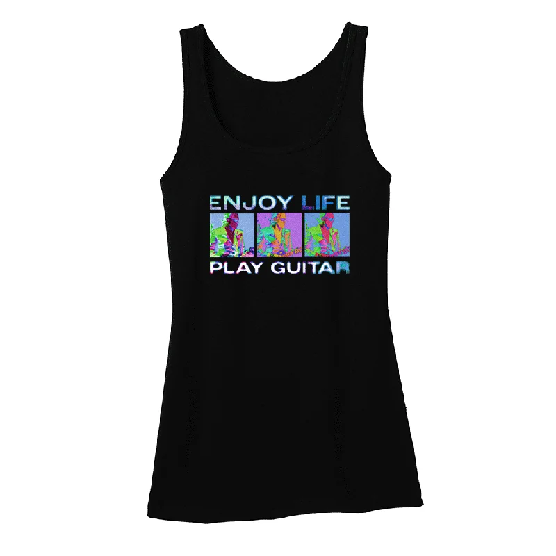 Enjoy Life, Play Guitar Retro Tank (Women) cropped tank top