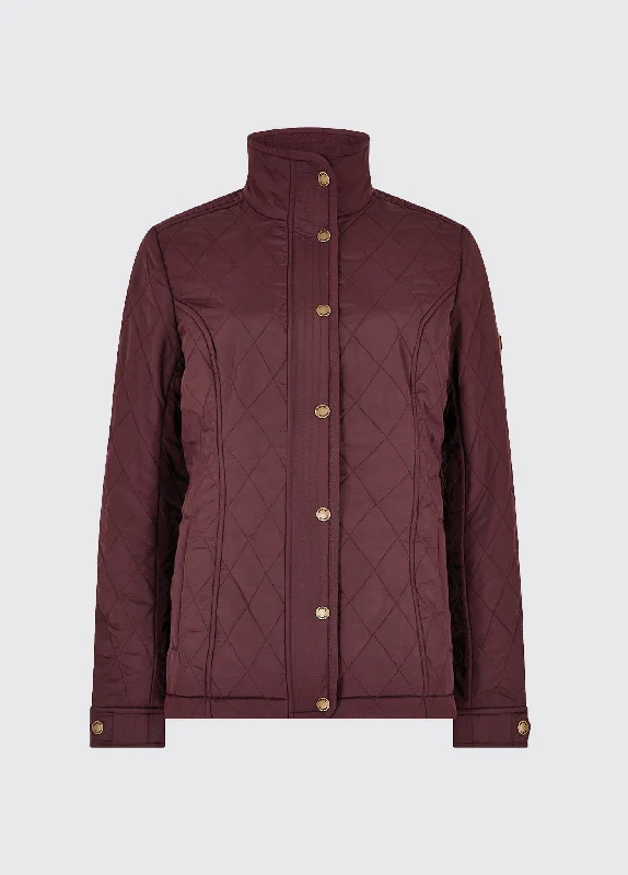 Camlodge Quilted Jacket - Currant Elasticated Jacket Padded Jacket Insulated Jacket