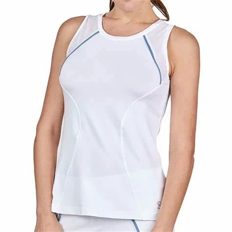 Alignment Tank Full Back White cotton tank top