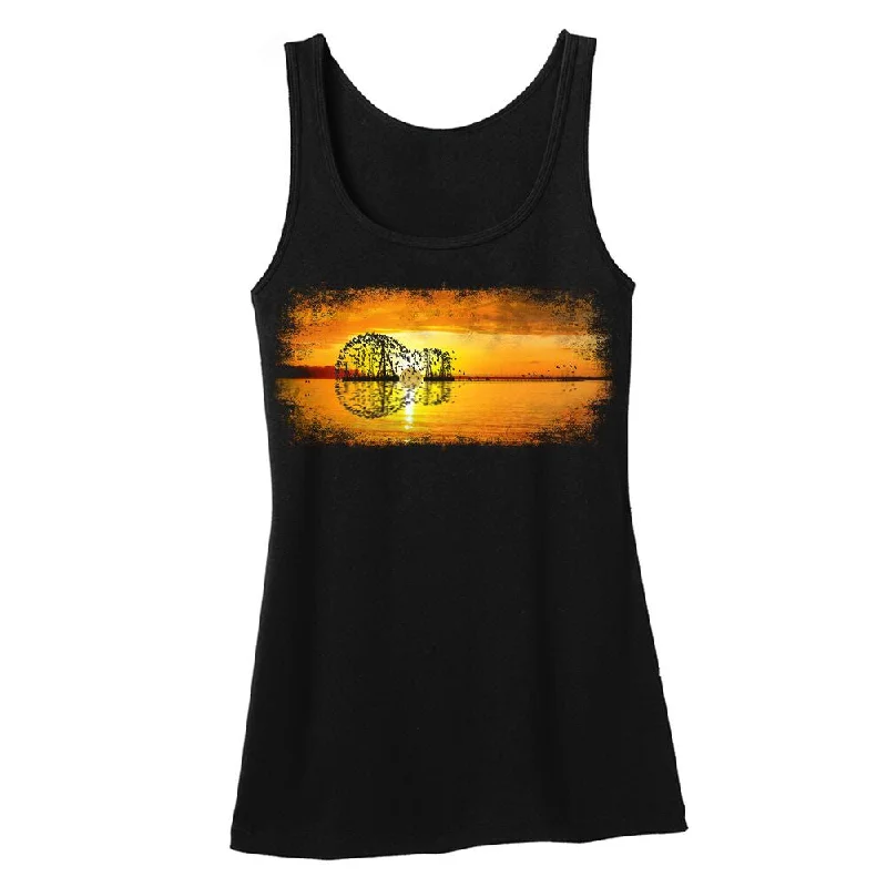 Tribut - Yellow Acoustic Sunset Tank (Women) sexy tank top