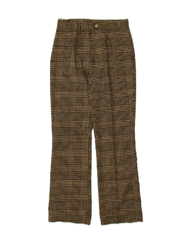 VINTAGE Womens Straight Suit Trousers IT 44 Medium W28 L29 Grey Check Trousers sophisticated sleek VINTAGE Womens Straight Suit Trousers IT 44 Medium W28 L29 Grey Check Trousers sophisticated sleek
