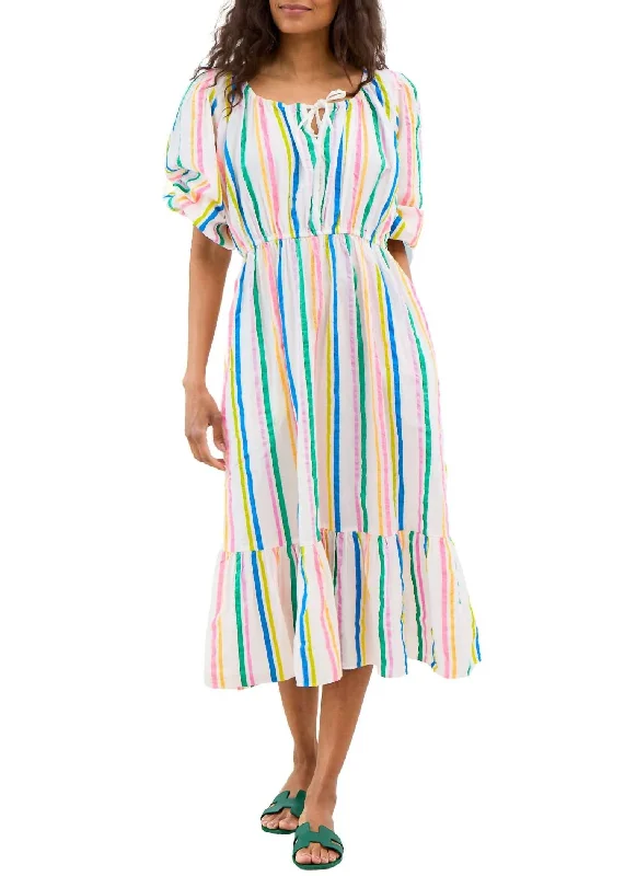 Harbor Stripe Dress In Multi