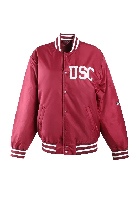 HV USC Satin Varsity Jacket Satin Jacket Silk Jacket Chiffon Jacket