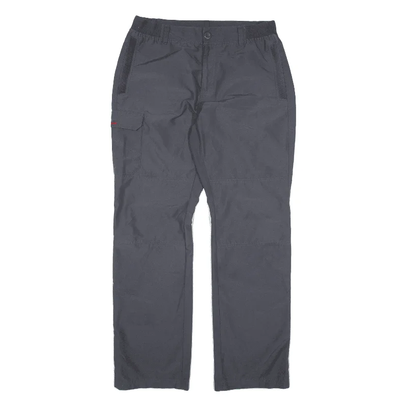 Cargo Trousers Grey Relaxed Straight Womens W32 L32 Trousers Velvet Soft