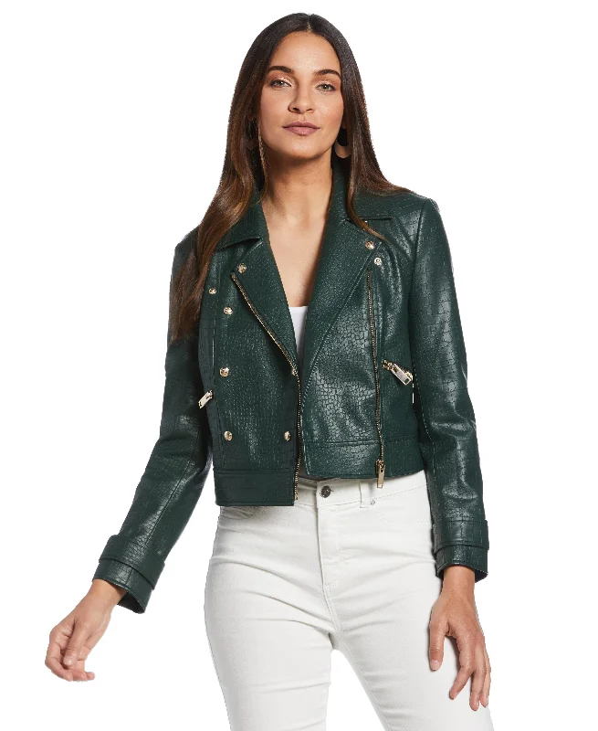 Petite Vegan Leather Moto Jacket Cotton Jacket Linen Jacket Terry Jacket