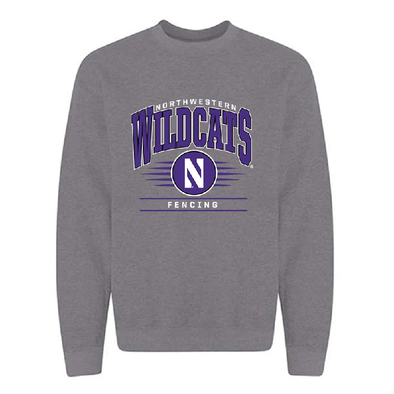 Northwestern - NCAA Women's Fencing : Rowan Park - Classic Shersey Crewneck Sweatshirt Hoodie with Rhinestones Sparkly Elegant Northwestern - NCAA Women's Fencing : Rowan Park - Classic Shersey Crewneck Sweatshirt Hoodie with Rhinestones Sparkly Elegant