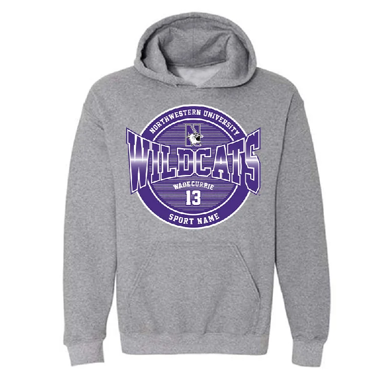 Northwestern - NCAA Women's Fencing : Ava Wade-Currie - Classic Fashion Shersey Hooded Sweatshirt Hoodie with Half-Zip Sporty Casual Northwestern - NCAA Women's Fencing : Ava Wade-Currie - Classic Fashion Shersey Hooded Sweatshirt Hoodie with Half-Zip Sporty Casual