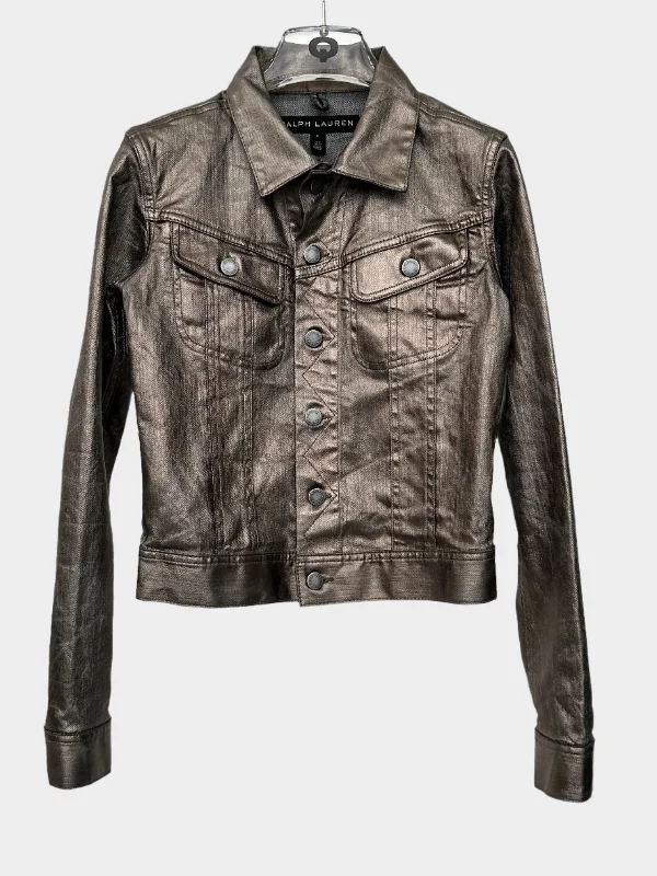 Gold Coated Jacket Anorak Shell Jacket Lightweight Jacket