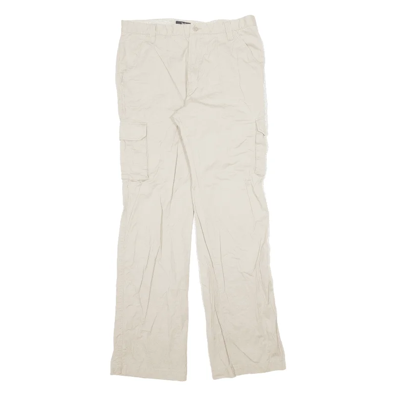 BURTON Cargo Trousers Beige Regular Wide-Leg Womens W32 L34 Trousers Travel Practical BURTON Cargo Trousers Beige Regular Wide-Leg Womens W32 L34 Trousers Travel Practical